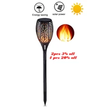 Сказочные Праздничные рождественские гирлянды солнечные светодиодный светильник водонепроницаемый 33 светодиодный s газон пламя мерцающий фонарь солнечный светильник Outdoo