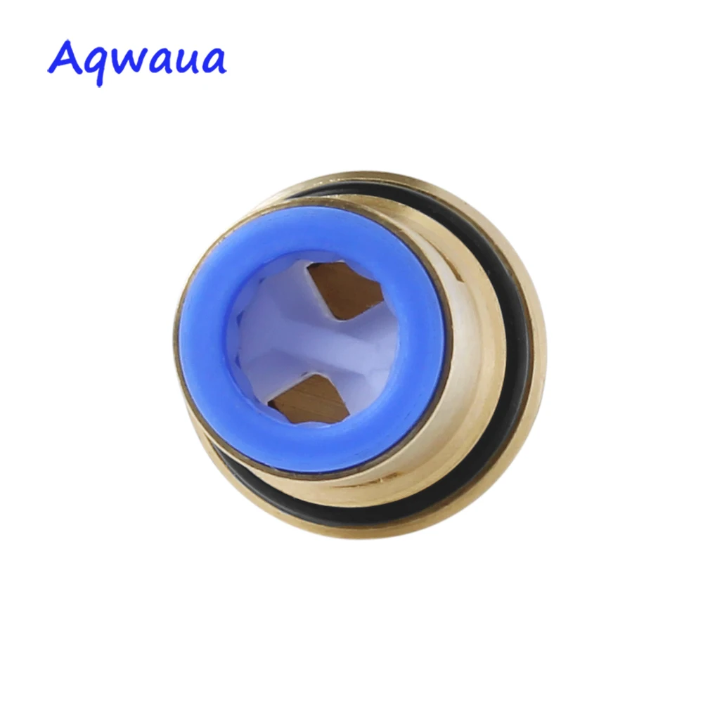 Ceramic disc faucet cartridge spout brass replacement part for water mixer tap inner valve core