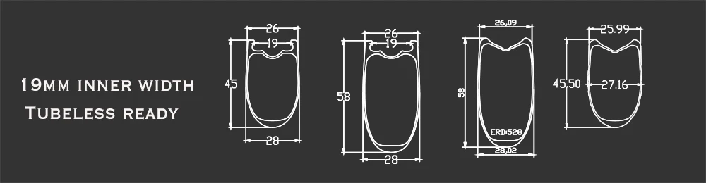 Aero 45 мм Полный 700C Dimple Дорога Колесная бескамерная TLR дисковый тормоз полный карбоновые колеса велосипеда