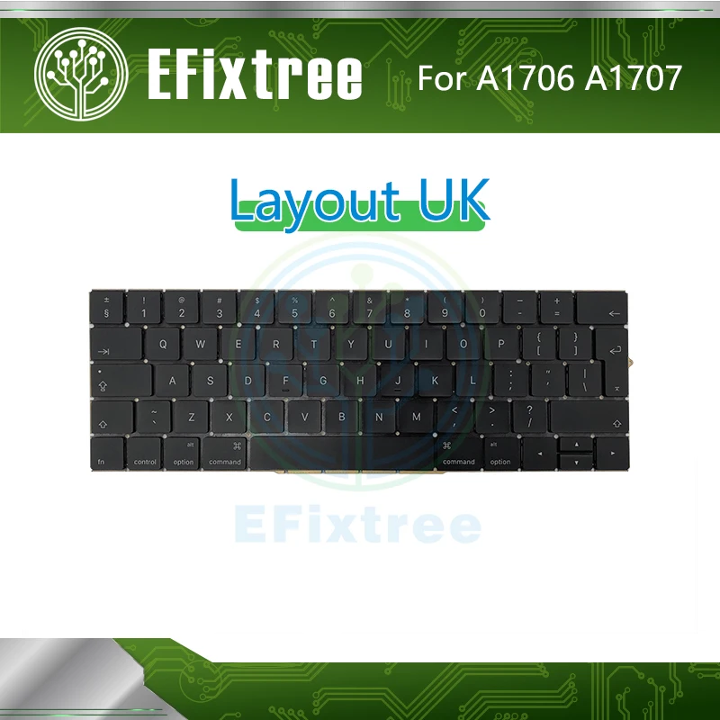 

Original New 2016 2017 Year A1706 Keyboard UK English For Macbook Pro Retina 15" A1707 Keyboard Layout EMC 3162 3163 3072 3071