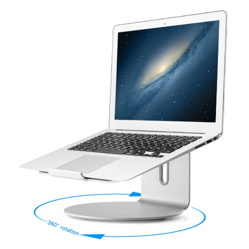 

Aluminum Alloy Laptop Stand Base 360 Rotate Notebook Heighten Cooling Holder Support OUJ99