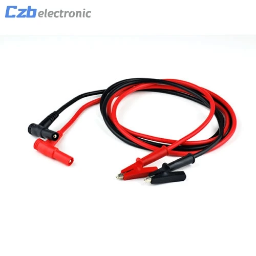 

1 Pair Electrical Clamp Alligator Testing Cord Lead Clip to Banana Plug for Multimeter Cable Leads Probe Test Accessories