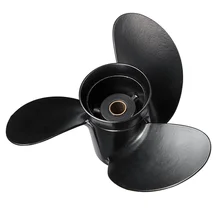 Лодочный подвесной пропеллер 3 Лопасти черный для Hatsun Nissan-Mercury 8-9.8HP Пропеллер из алюминиевого сплава