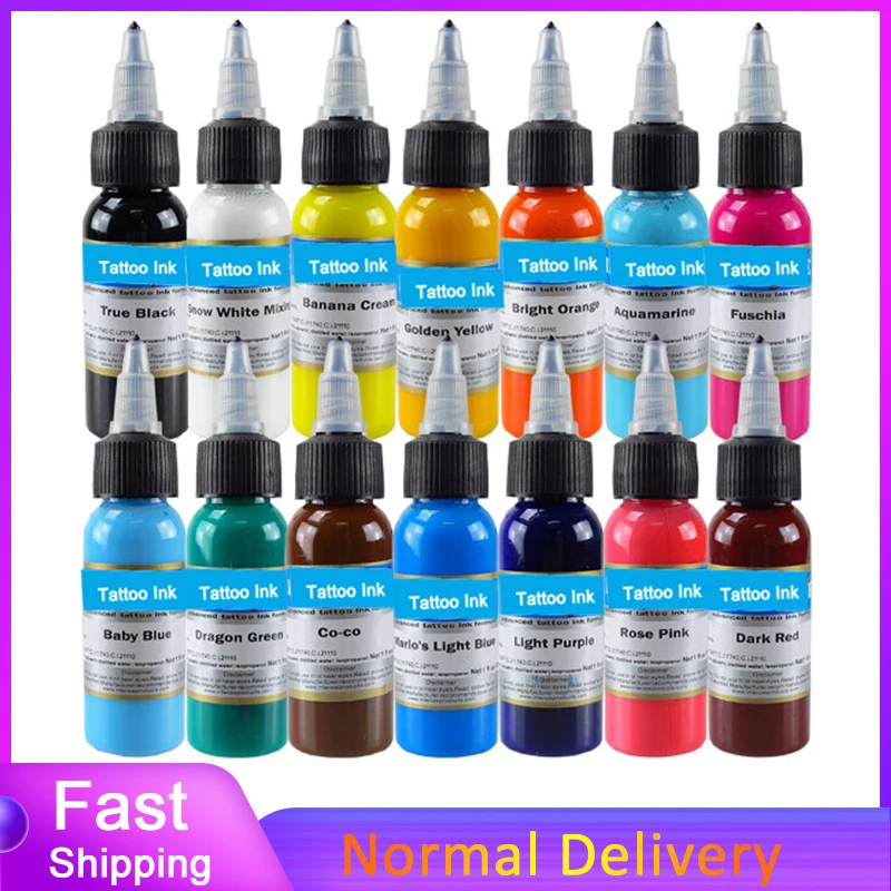 

5ml/30ml Color mixing Tattoo Ink Semi Permanent Natural Plant Pigment Makeup Professional Tattoos Ink Pigment For Body Art Paint
