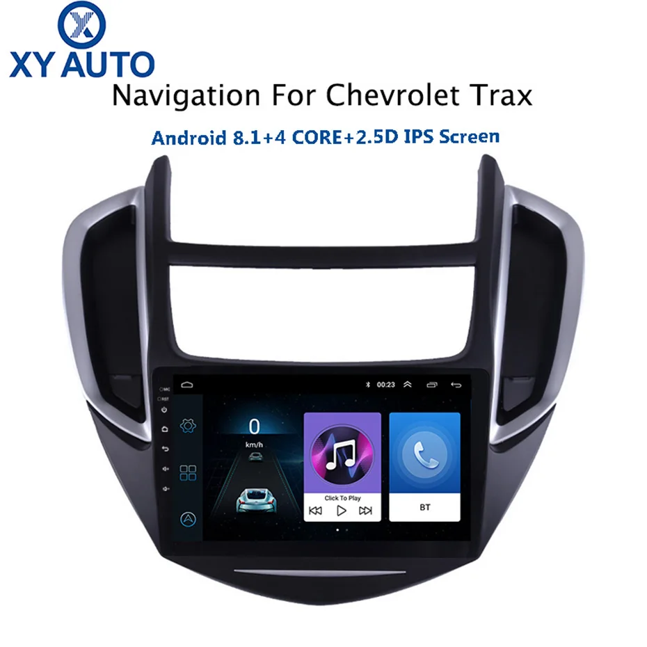 Полноэкранный сенсорный экран 9 дюймов 2.5D IPS HD Android 8 1 NAVI для Chevrolet Trax 2014 2016 с Bluetooth USB