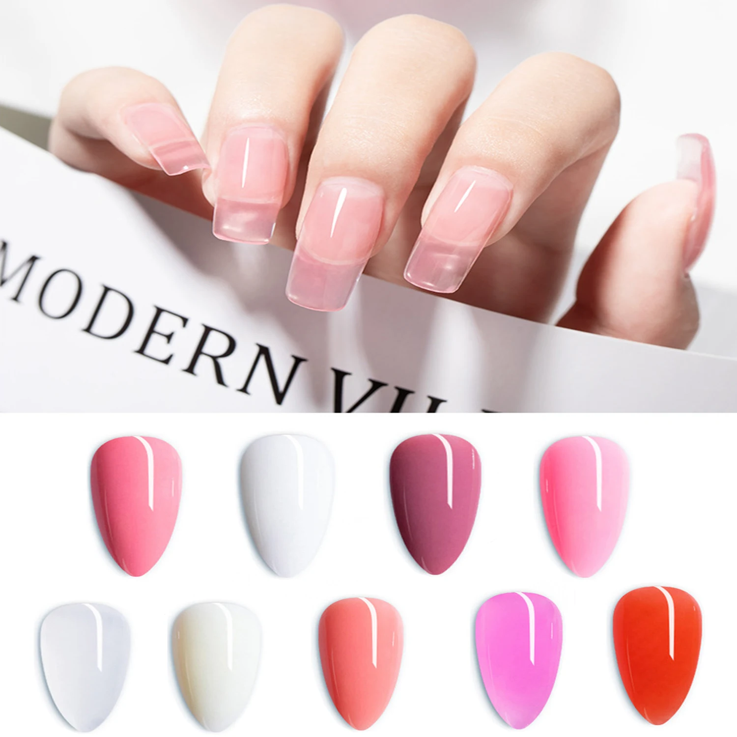 9 Color 30ml Poly Soak off Gel UV Acryl Quick Building Finger Extension Nail Camouflage LED Hard Builder uv | Красота и здоровье