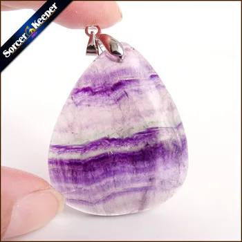 

Natural Multicolor Rainbow Fluorite Crystal Gem Stone 1 piece Water Drop Pendant Beads for Jewelry Making DIY Jewellery YS312
