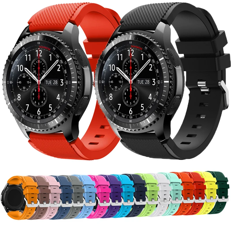 

Silicone 22mm band for Samsung Galaxy Watch 46mm/Gear S3 Frontier/Huawei Watch GT GT2 46mm/Huami Amazfit GTR 47mm correa strap