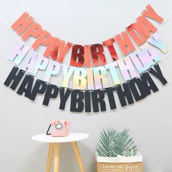 

3Pcs Creative Happy Birthday Banner Party Decoration Supplies First Birthday Boy Girl Party Birthday Party Decorations