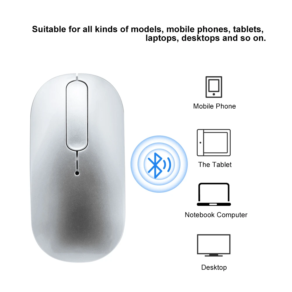 CHUYI Bluetooth 4,0 Беспроводная мышь перезаряжаемая Бесшумная сенсорная роликовая компьютерная мышь Ультра тонкая оптическая компьютерная мышь для Macbook PC