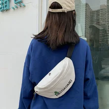 Canvas Women Waist Bags Unisex Chest Bag Casual Travel Ladies Messenger Shoulder Bags Fashion Fanny Pack Banana Pocket