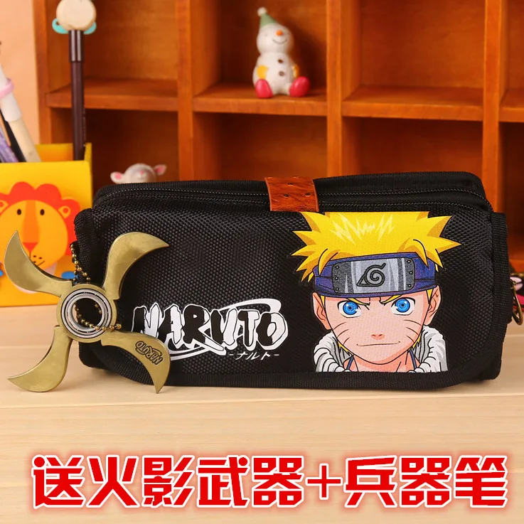 

Naruto Pencil Case BOY'S Cool Stationery Box Douyin Celebrity Style Multi-functional South Korea Creative Network Red Pencil-Box