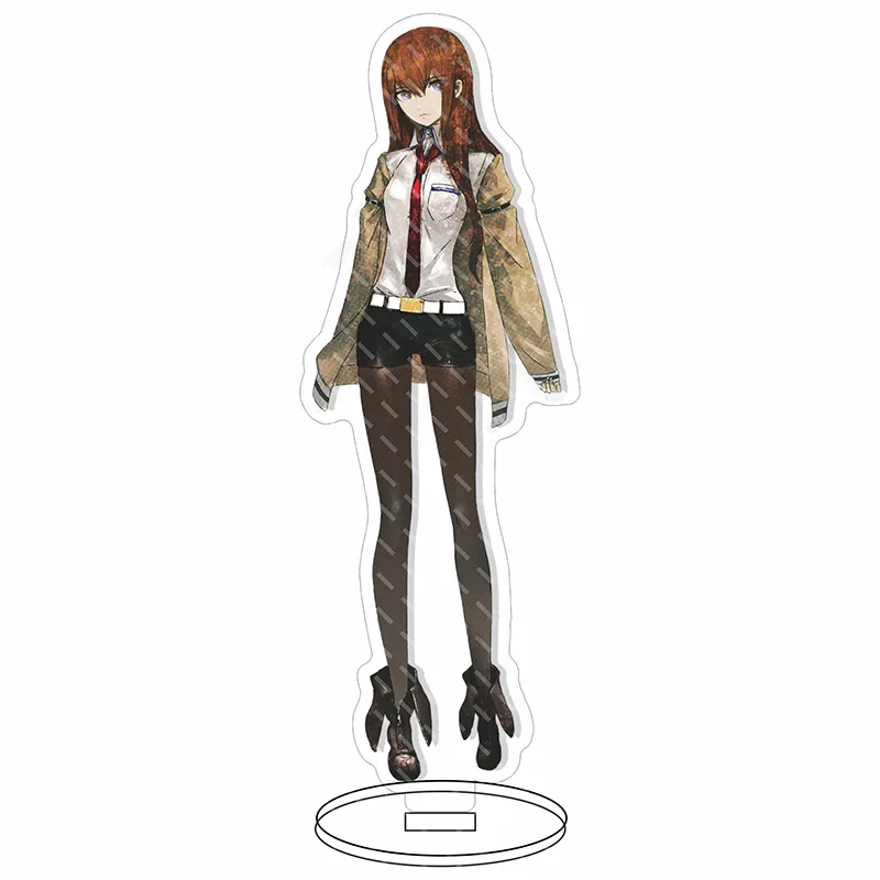 Japan Anime Steins Gate Figure Okabe Rintarou Makise Kurisu Hashida Itaru Cosplay Acrylic Stand Model Desktop Decoration Props