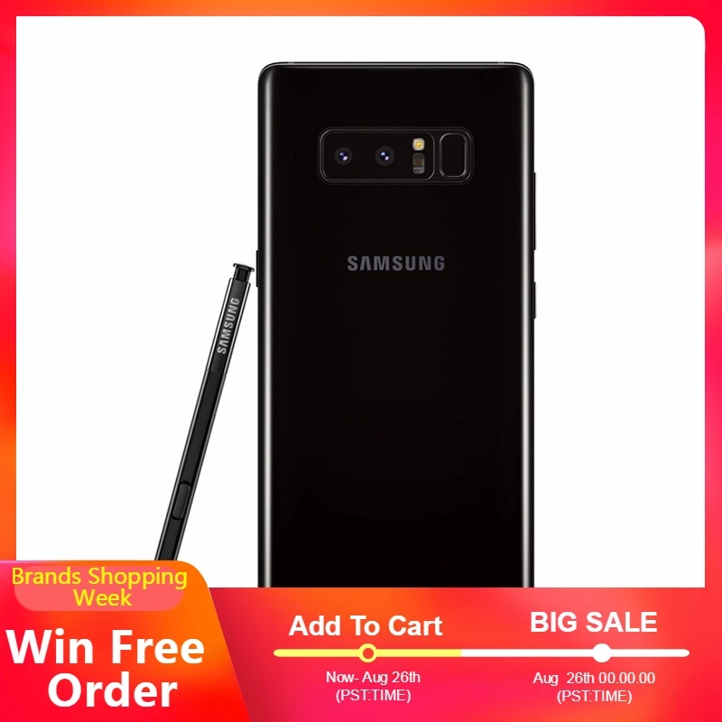 Оригинальный мобильный телефон samsung Galaxy Note 8 N950F 4G LTE двойные задние камеры 12.0MP 6 ГБ