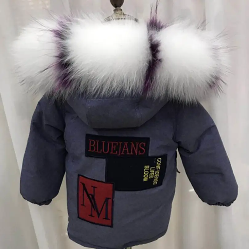 Новая зимняя утепленная теплая пуховая куртка с капюшоном детская зимняя одежда modis детская одежда пуховик для холодной погоды Y1889 - Цвет: Бежевый