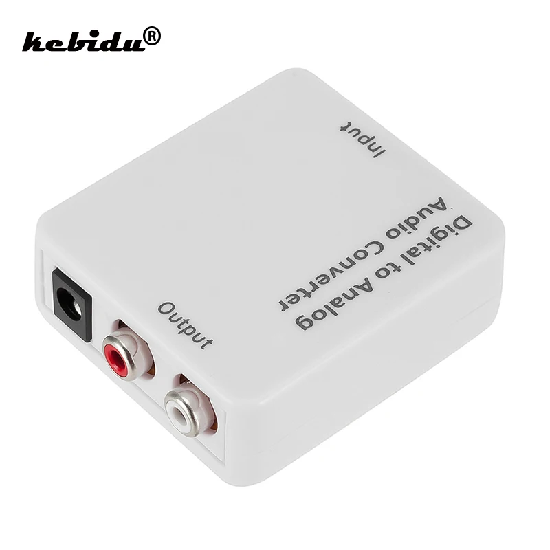 Цифровой оптический коаксиальный преобразователь сигнала Toslink kebidu в аналоговый