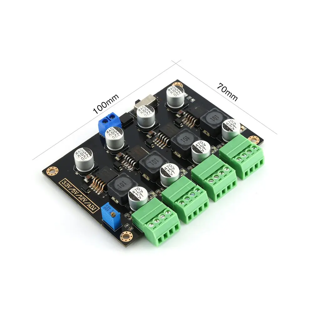 Многоканальный импульсный модуль питания 3,3 V/5 V/12 V/ADJ, плата питания с регулируемым напряжением LM2596