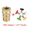 High Pressure Washer Copper Connector Adapter M22 Male 1/4