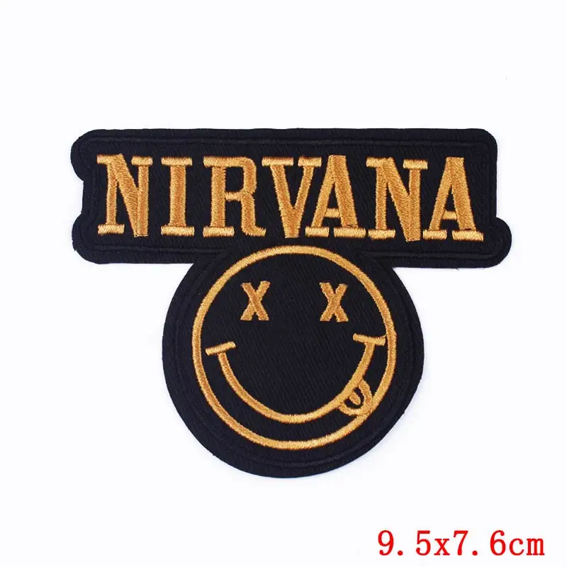 Праджня Nirvana патч хиппи металлический рок группы вышитые нашивки с полосками для