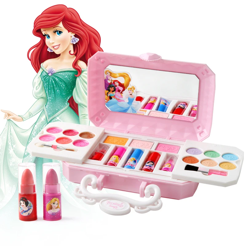 CUTEDisney original new girls frozen princess elsa Cosmetics Make up set real Beauty makeup box With box  kids Christmas present 2
