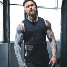 Новая мужская майка тренажерные залы майка для разминки, бодибилдинга рубашка без рукавов мужская хлопковая одежда повседневная майка