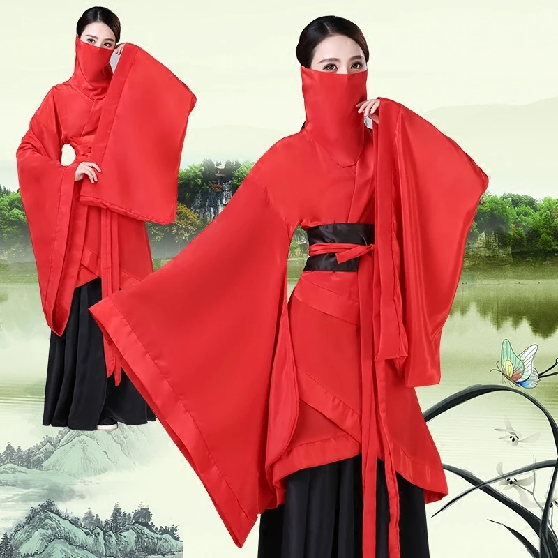  Red Hanfu Costume Chinese Style Ancient Traditional Clothing Cosplay Hanfu Women China Folk Dance P