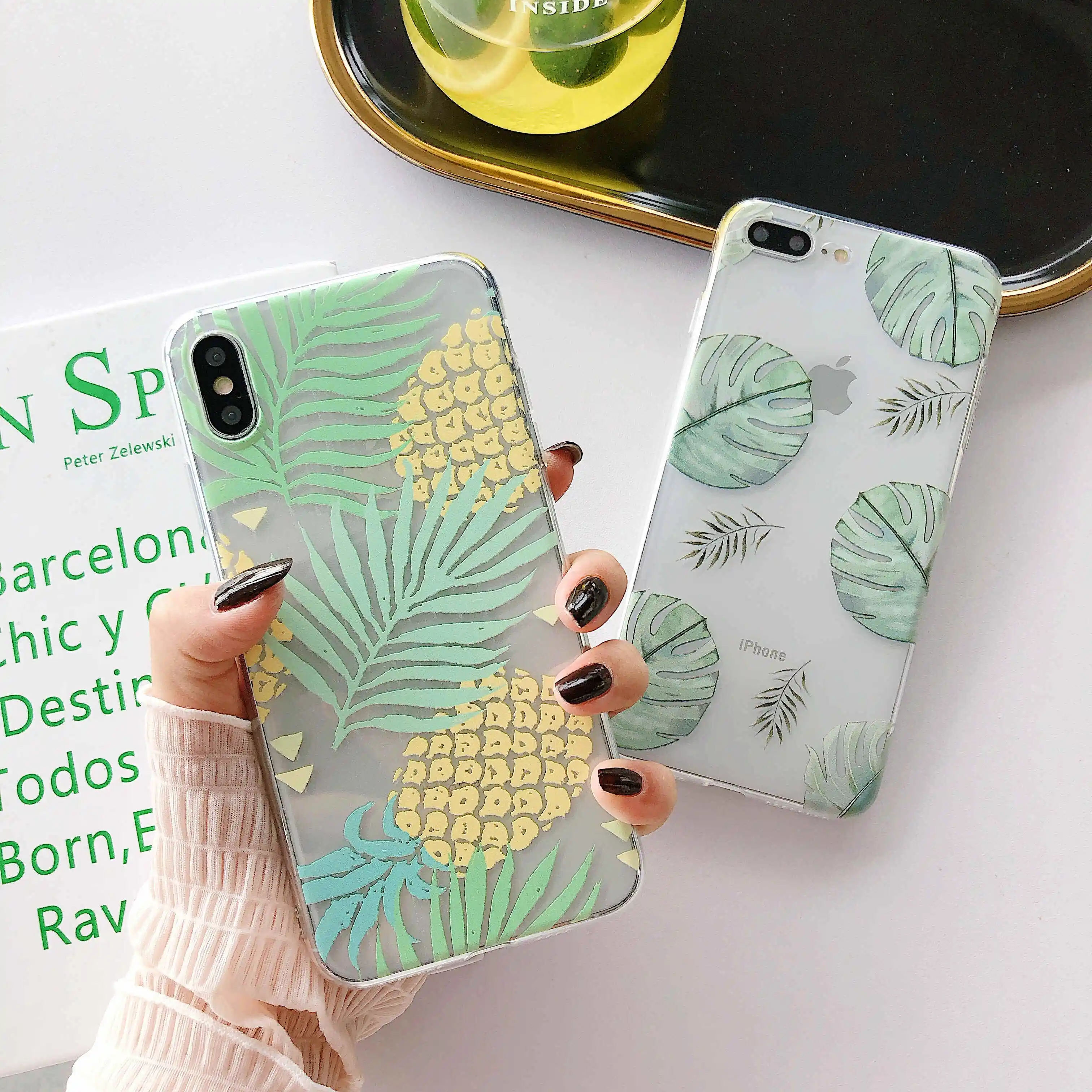 

For iphone 7 iphone 7plus 8plus 6 6s plus xr xs max 11 pro max Cases Shell Coque Shokproof For iphone 11 Phone Case Pineapple