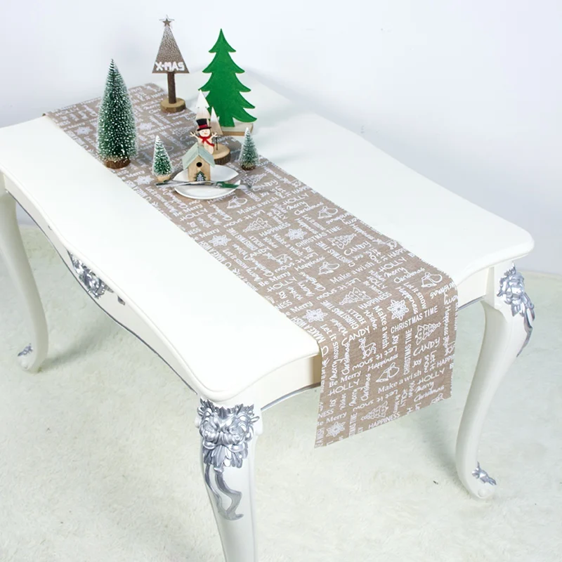 

Christmas Tablecloth Table Runner Kitchen Print Cotton Decorations Christmas Linen Table Flag Table Mat Festive Decorations Chri