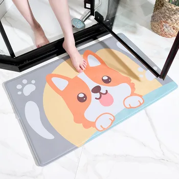 

New cartoon animal non-slip carpet bathroom mat absorbent floor mat hallway carpet 50x80cm