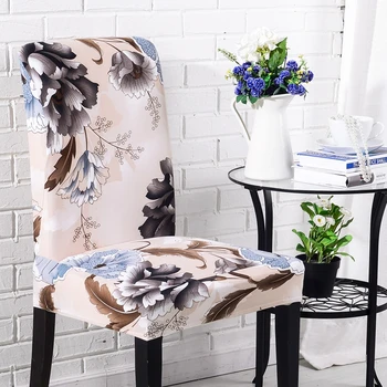 

Polyester Printing Home Chair Cover Elastic Computer Chair Cover Dining Chair Cover Washable Removable Decora Housse De Chaise