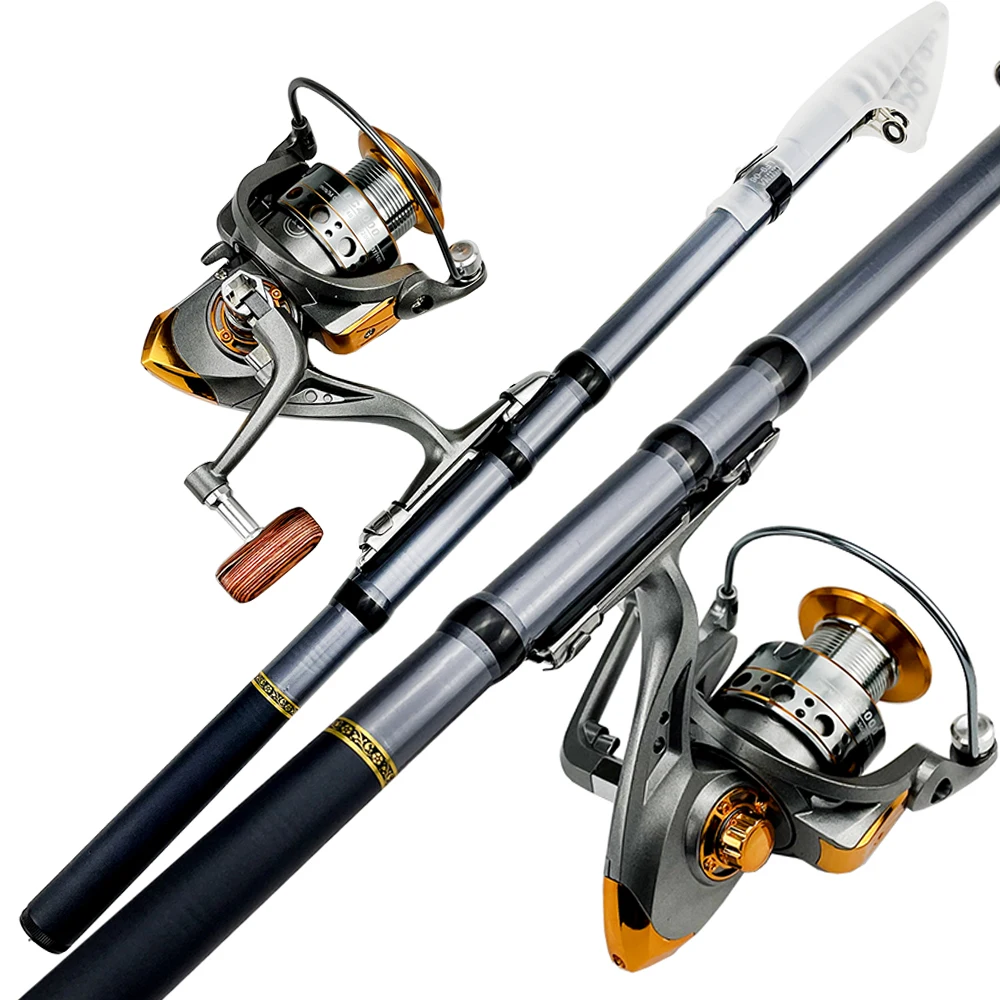 

GHOTDA New Portable Fishing Rod Set 1.5-3M Fishing Rod 63g 76g 95g 120g 142g 170g Bait Reel 145g 215g 222g