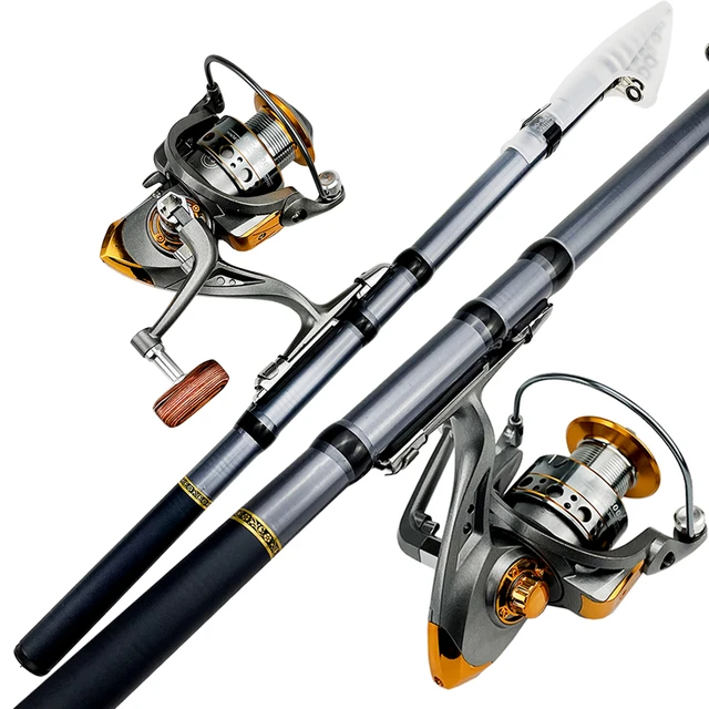 GHOTDA New Portable Fishing Rod Set 1.5-3M Fishing Rod 63g 76g 95g 120g  142g 170g Bait Reel 145g 215g 222g - AliExpress