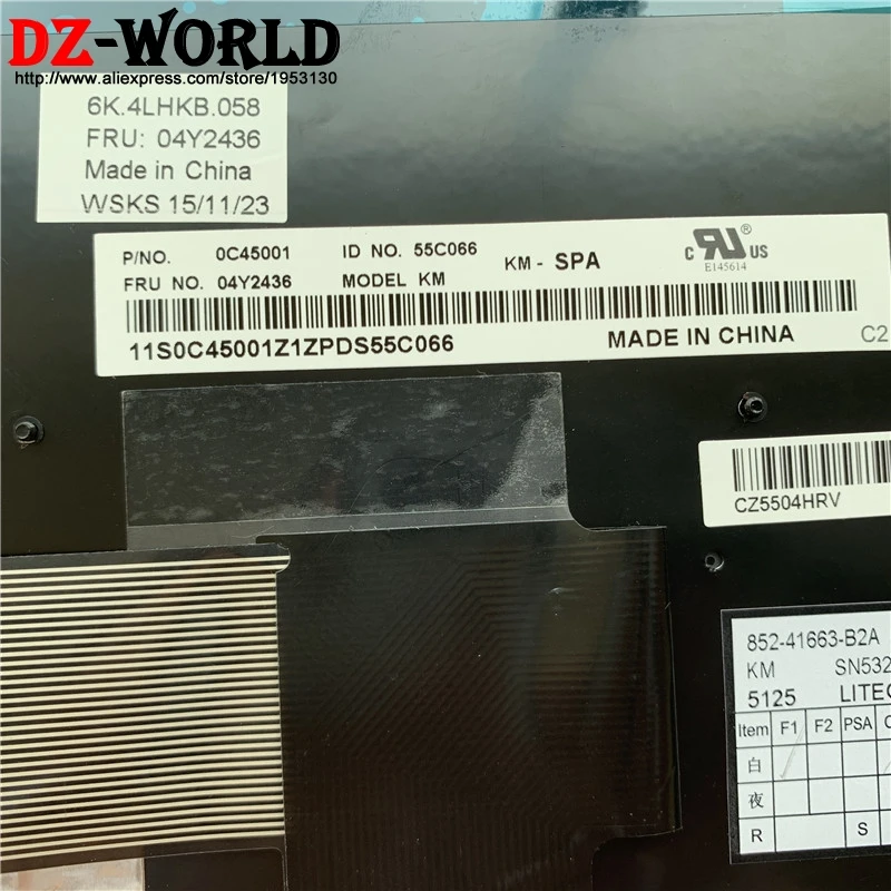 Лас-ES испанская клавиатура для lenovo Thinkpad P50S T560 W540 T540P W541 T550 W550S L540 L560 Teclado 04Y2436 04Y2358