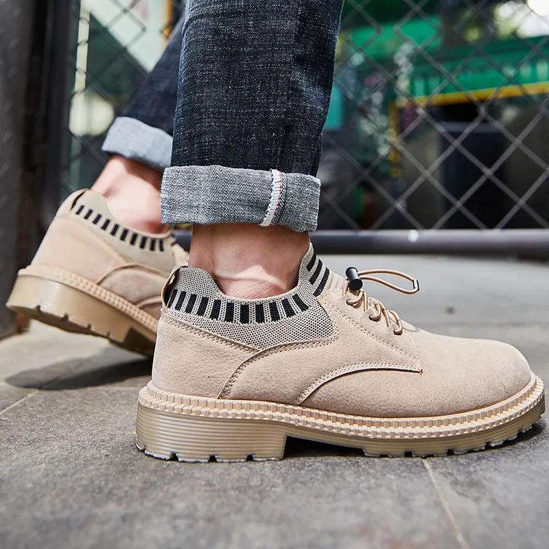 Ботинки-мартинсы REFAFA мужские модные ботинки с низким берцем повседневные