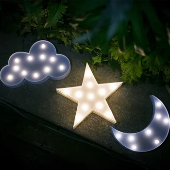 

LED 3D Night Light Cloud Star Moon Flamingo Shape Night Lamp Gift Toy For Baby Children Bedroom Decoration Indoor Lighting
