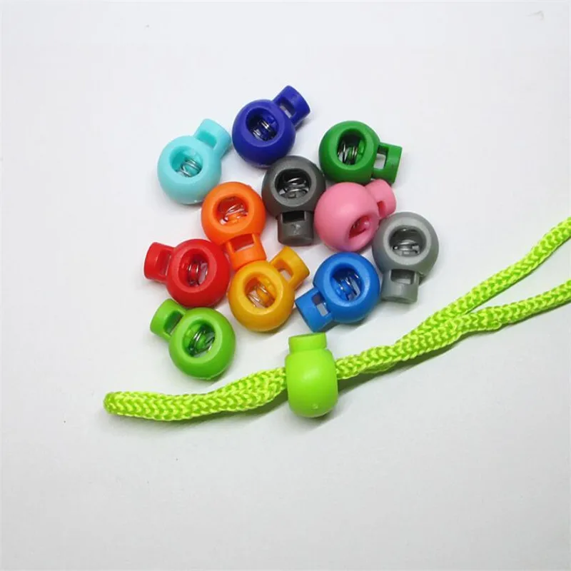10pcs Multi Colors Plastic Paracord Shoelace Cord Buckles 2 Hole Cord Lock Clamp Toggle Clip Stopper Bag Parts Shoes Accessories shoe accessories,shoelace buckle