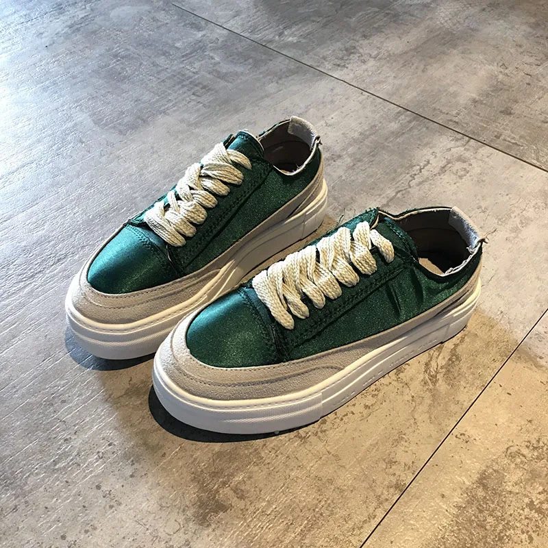 Women Shoes Fashion White Sneakers Chunky Vulcanize Female 2019 Spring Summer Platform Tenis Feminino Casual | Обувь