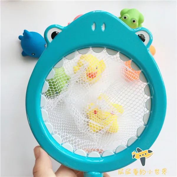 Baby Bath Toy Children Shark Toys Infant Soft Silcone Mainland China Swimming Non-Fish Catching Fishnet