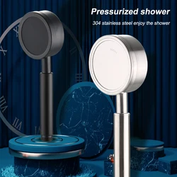 RecabLeght Shower Head Stainless Steel High Pressure Nozzle Bathroom Accessories Showerhead Rain Sprayer Water Saving Hand-Held