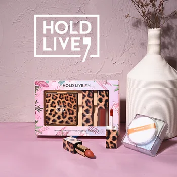 

Leopord Pattern Textured Three-piece Set Lipstick Lip Glaze Face Powder Valentine's Day Birthday Gift