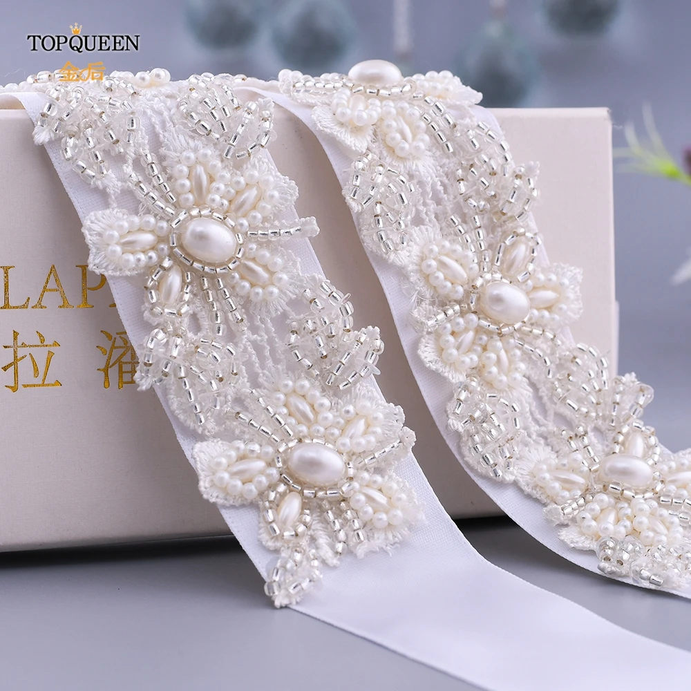 TOPQUEEN S219 Королевские Свадебные ремни с жемчугом модные женские бусинами