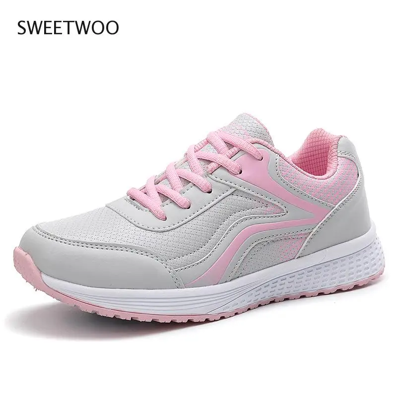 Running Shoes Fashion Women Sneakers winter Breathable PU Leather Sport Shoes Womens Trainers Running Shoes Women Casual Gym