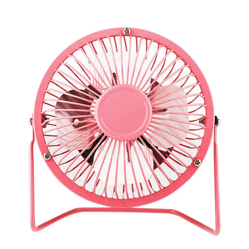 Розовый Крутой вентилятор Супер тихий портативный маленький USB Настольный вентилятор энергосберегающий многофункциональный металлический вентилятор - Цвет: Розовый