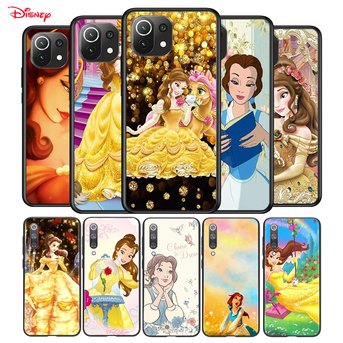 Soft Silicone Cover Disney Belle Princess For Xiaomi Mi 11 11i 10i 10T Note 10 9 9T SE 8 Lite Pro Ultra Phone Case | Мобильные