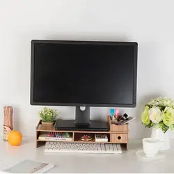 Многофункциональный настольный монитор Стенд компьютерный экран стояк деревянная полка плинтус сильный стол для ноутбука держатель для