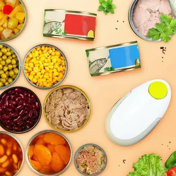 

4 Colors Automatic Electric Can Opener Beer Bottle Jar Battery Operated Handheld Can Tin Opener Bar Kitchen Tool Supplies