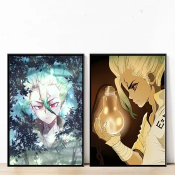 

Nordic Canvas Painting Poster Printed Anime Dr.STONE Ishigami Senku Shishio Tsukasa Pictures Home Decoration Living Room Modular