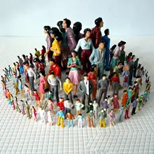 Modèle de construction pour personne debout, 100 pièces, échelle 1:75/1:100/1:150, sable Miniature mixte, jouets de passagers