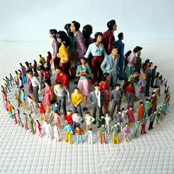 Modèle de construction pour personne debout, 100 pièces, échelle 1:75/1:100/1:150, sable Miniature mixte, jouets de passagers 