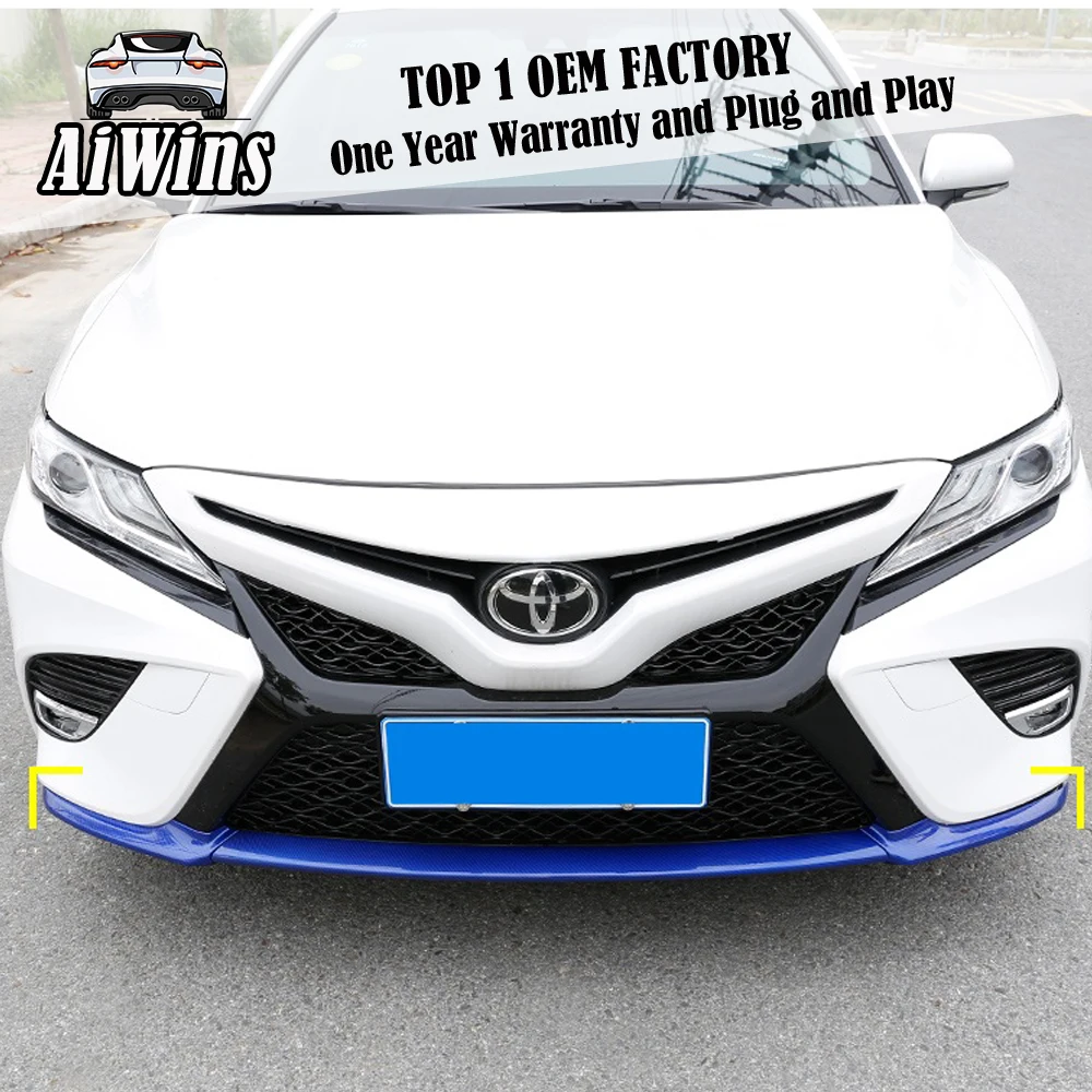 Автомобильный Стайлинг для Toyota Camry- ABS автомобильный передний бампер Угловые защитные полосы отделка ободок издание 2 шт./компл